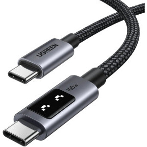 Cablu de date / adaptor Ugreen L509, USB-C Male la USB-C Male, 100 W, 1 m, Black
