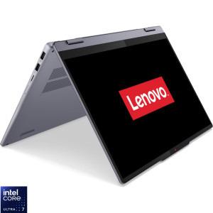 Laptop Lenovo 14 IdeaPad 5 2-in-1 14IAL10, WUXGA IPS Touch, Procesor Intel® Core™ Ultra 7 255U (12M Cache, up to 5.20 GHz), 16GB LPDDR5X, 512GB SSD, Intel Graphics, No OS, Luna Grey