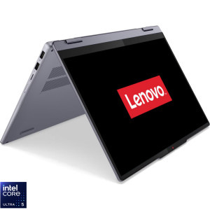Laptop Lenovo 14 IdeaPad 5 2-in-1 14IAL10, WUXGA OLED Touch, Procesor Intel® Core™ Ultra 5 225H (18M Cache, up to 4.90 GHz), 16GB LPDDR5X, 1TB SSD, Intel Arc 130T, No OS, Luna Grey