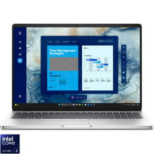 Laptop DELL 16 Pro 16 PC16250, FHD+, Procesor Intel® Core™ Ultra 5 235U (12M Cache, up to 4.90 GHz), 16GB DDR5, 1TB SSD, Intel Graphics, Win 11 Pro, Platinum Silver, 3Yr ProSupport