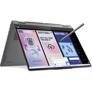 Lenovo 16'' Yoga 7 2-in-1 16ILL10, 2.8K OLED 120Hz Touch, Procesor Intel® Core™ Ultra 7 258V (12M Cache, up to 4.80 GHz), 32GB LPDDR5X, 1TB SSD, Intel Arc 140V, No OS, Luna Grey, 3Yr Onsite Premium Care