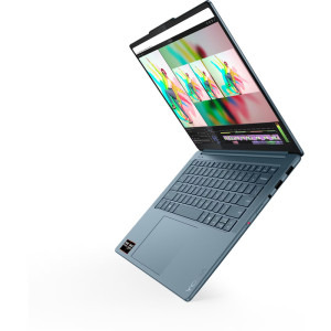 Lenovo 14.5'' Yoga Pro 7 14AKP10, 3K OLED 90Hz, Procesor AMD Ryzen™ Al 7 350 (16M Cache, up to 5.0 GHz), 32GB LPDDR5X, 1TB SSD, AMD Radeon 860M, No OS, Tidal Teal, 3Yr Onsite Premium Care