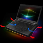 Stand/Cooler notebook Thermaltake Massive 20 RGB, 256-color LED, ventilator 200 mm, pentru laptopuri pana la 19 inch