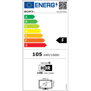 Sony Smart TV KD-65X75WL Seria X75WL 164cm negru 4K UHD HDR