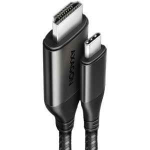 AXAGON USB-C Male - HDMI v2.1a Male, 1.8m, negru-gri