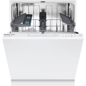 Masina de spalat vase incorporabila Candy CI3E6L0W, 13 seturi, 5 programe, Clasa E, Drive Inverter, Wash & Dry 49, 60 cm