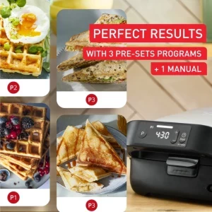 Tefal Sandwich maker Snack Collection Precision SW872BF0, 700W, Negru/Argintiu