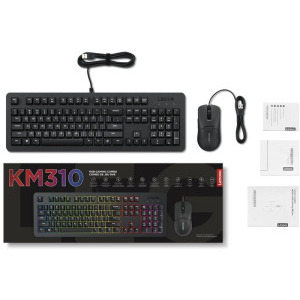 Lenovo Legion KM310 RGB, US layout, Negru