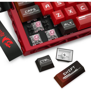 Redragon Venom Rapid Trigger RGB Red/Black Clossed Buttom Pink Magnetic Switch Mecanica