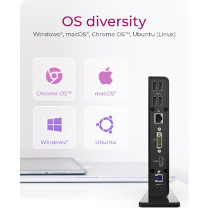 Icy Box Docking Station IB-DK2241AC, 11-in-1, 1x HDMI, 1x DVI-I, 2x USB 3.0, 4x USB 2.0, Gigabit LAN, Audio, Black