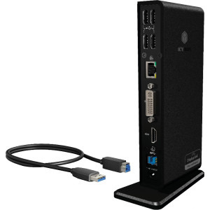Icy Box Docking Station IB-DK2241AC, 11-in-1, 1x HDMI, 1x DVI-I, 2x USB 3.0, 4x USB 2.0, Gigabit LAN, Audio, Black