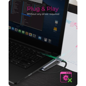 Icy Box IB-DK2106a-CPD, 11-in-1, 100W Power Delivery, 2x HDMI, 1x VGA, 3x USB 3.0, Gigabit LAN, SD/microSD card reader
