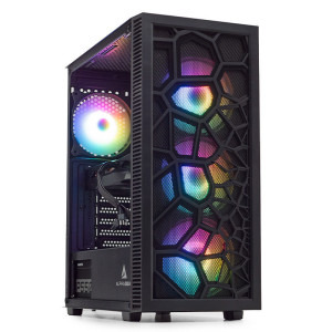 Gaming ZMEU Essential Pro, Intel i5-12400F 2.5GHz, 8GB DDR4, 500GB SSD, RTX 3050 6GB GDDR6, Iluminare RGB