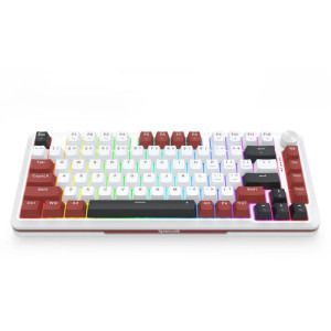 Redragon Stormhunter RGB White/Red Closed Buttom Pink Switch Mecanica