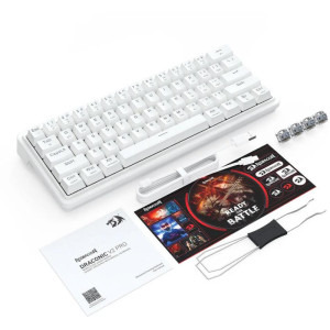 Redragon Draconic V2 Pro RGB White Linear Grey Switch Mecanica