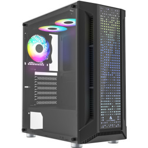 Gaming ZMEU Plus, AMD Ryzen 5 PRO 8600G 4.3GHz, 16GB DDR5, 500GB SSD, Radeon 760M with Ryzen AI, Iluminare RGB