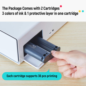 Liene Sticker Paper 101.6 x 177.8 mm (4 x 7 inch) 72 coli + 2x Cartus ribbon pentru PixCut S1