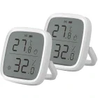 Sonoff Senzor de temperatura & umiditate Smart SNZB-02D, ZigBee, Control vocal, Display LCD, 2 buc