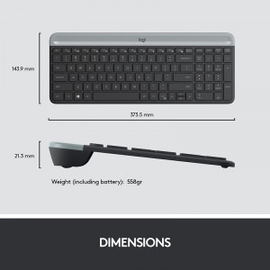 Logitech MK470 Slim Wireless Combo Graphite