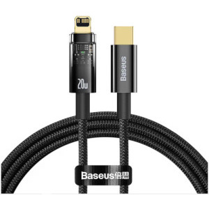 Cablu periferice Baseus USB-C Male la Lightning Male, 2 m, Negru