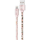 Cablu periferice Tellur USB tip A Male la Lightning Male, 1 m, Roz