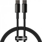 Cablu de date / adaptor Baseus CATWJ-A01, USB-C Male la USB-C Male, 2 m, Black, amperaj maxim suportat 5A 100W