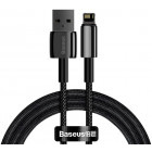 Cablu de date / adaptor Baseus Tungsten CALWJ-A01, USB Male la Lightning Male, 2 m, Black