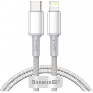 Cablu de date / adaptor Baseus CATLGD-A02, USB Male la Lightning Male, 2 m, White