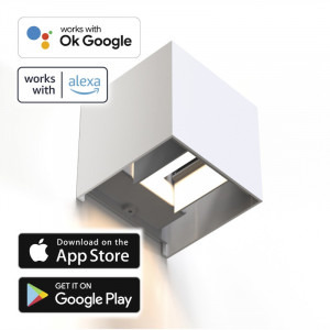 Hama Aplica de perete LED Smart Wi-Fi IP44 Alb