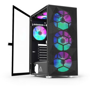 Gaming ZMEU Epic Ultra, AMD Ryzen 5 3600 3.6GHz, 16GB DDR4, 500GB SSD, RTX 3060 12GB GDDR6, Iluminare RGB