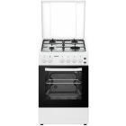 Aragaz Heinner HFSC-S50LITGWH, 4 arzatoare, Gaz, Dispozitiv de siguranta, 50 cm, Alb