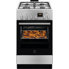 Aragaz Electrolux LKK564221X, Mixt, 4 arzatoare, Sistem de siguranta, Autocuratare catalitica, SteamBake, AirFry, Timer, Grill, Clasa A, 50 cm, Inox