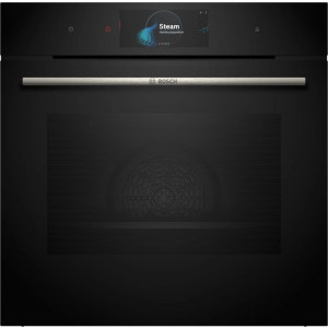 Cuptor incorporabil Bosch HSG7584B1, Electric, 71 L, Multifunctional, Eco Clean Direct, Perfect Steam, Air Fry, Grill, Clasa A+, Negru