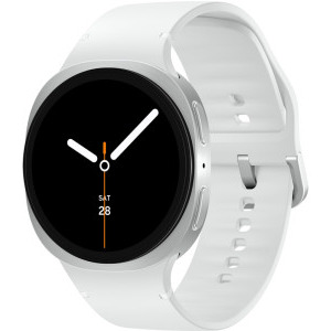 SmartWatch Samsung Galaxy Watch 8, LTE, 40 mm, Silver, Wi-Fi, Bluetooth, GPS, NFC, Rezistent la apa