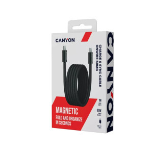 Canyon USB-C Male la USB-C Male, 1m , Black