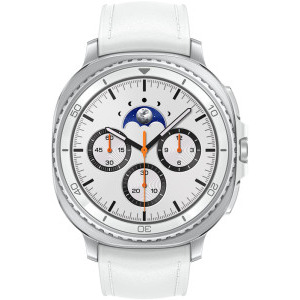 Samsung Galaxy Watch 8 Classic, 46 mm, White, Wi-Fi, Bluetooth, GPS, NFC, Rezistent la apa