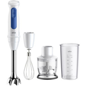 Braun Mixer vertical MultiQuick 3 MQ30202M, 900W, 0.6 L / 0.35L, Alb/Albastru