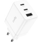 Incarcator retea CUDY CH67, 2x USB-C, 1x USB, Quick Charge 67 W, GaN, White