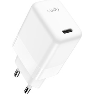 CUDY CH30, 1x USB-C, Quick Charge 30 W, GaN, White