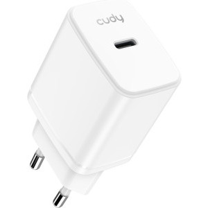 Incarcator retea CUDY CH25, 1x USB-C, Quick Charge 25 W, GaN, White