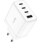 Incarcator retea CUDY CH70, 3x USB-C, 1x USB, Quick Charge 65 W, GaN, White