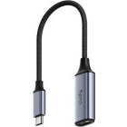 Adaptor CUDY UH401, 1x USB-C Male - 1x HDMI 2.0 Female, argintiu