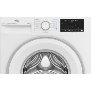Beko B3WFU49215WWES, 9 kg, 1200 RPM, Clasa A, ProSmart Inverter, EnergySpin, SteamTherapy, Iron Fast, Alb