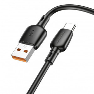 Borofone BX93, USB Male la USB-C Male, 1 m, Black