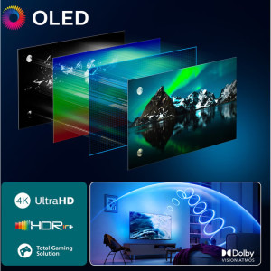 Philips Smart TV 48OLED820/12 Seria OLED820/12 121cm 4K UHD HDR Ambilight pe 3 laturi