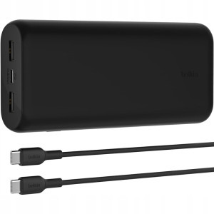 Belkin BoostCharge 20000 mAh, 2x USB, 1x USB-C, Black