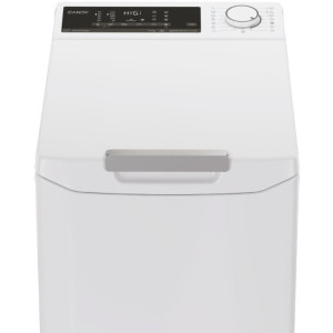 Candy verticala TCA474TM5-S, 7 kg, 1400 RPM, Clasa A, Inverter, AI Weight, hOn, Alb