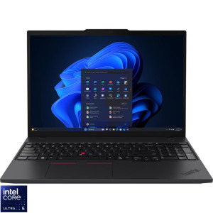 Laptop Lenovo 16 ThinkPad T16 Gen 4, WUXGA IPS, Procesor Intel® Core™ Ultra 5 225U (12M Cache, up to 4.80 GHz), 64GB DDR5 CSODIMM, 1TB SSD, Intel Graphics, Win 11 Pro, Black