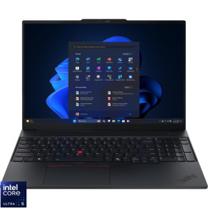 Lenovo 16'' ThinkPad E16 Gen 3, WQXGA IPS 120Hz, Procesor Intel® Core™ Ultra 5 135H (18M Cache, up to 4.60 GHz), 16GB DDR5, 512GB SSD, Intel Integrated Graphics, Win 11 Pro, Black