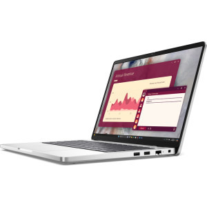 DELL 14'' Pro 14 PC14250, FHD+, Procesor Intel® Core™ Ultra 7 255U (12M Cache, up to 5.20 GHz), 16GB DDR5, 1TB SSD, Intel Graphics, Win 11 Pro, Platinum Silver, 3Y ProSupport